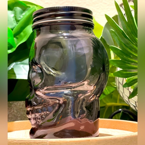 TARGET BULLSEYE BLACK SKULL GLASS JAR 1CT - Picture 3 of 12